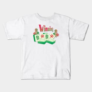 Winning Winning Mahjong Lucky Man Kids T-Shirt